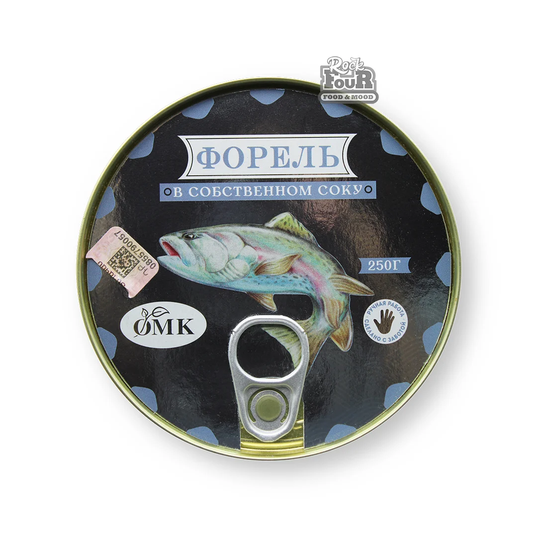 Trout in own juice "OMK" 250g